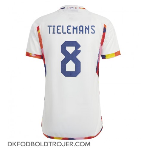 Billige Belgien Youri Tielemans #8 Udebane Fodboldtrøjer VM 2022 Kortærmet